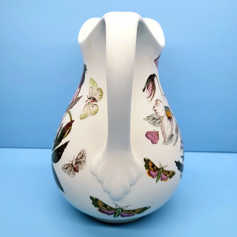 Portmeirion Botanic Christmas Rose Pitcher Vase Vintage Cottagecore Floral